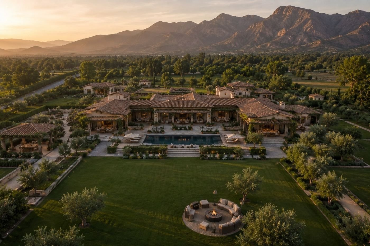 Legacy Estate — 3025 sq yd private estate, aerial view
