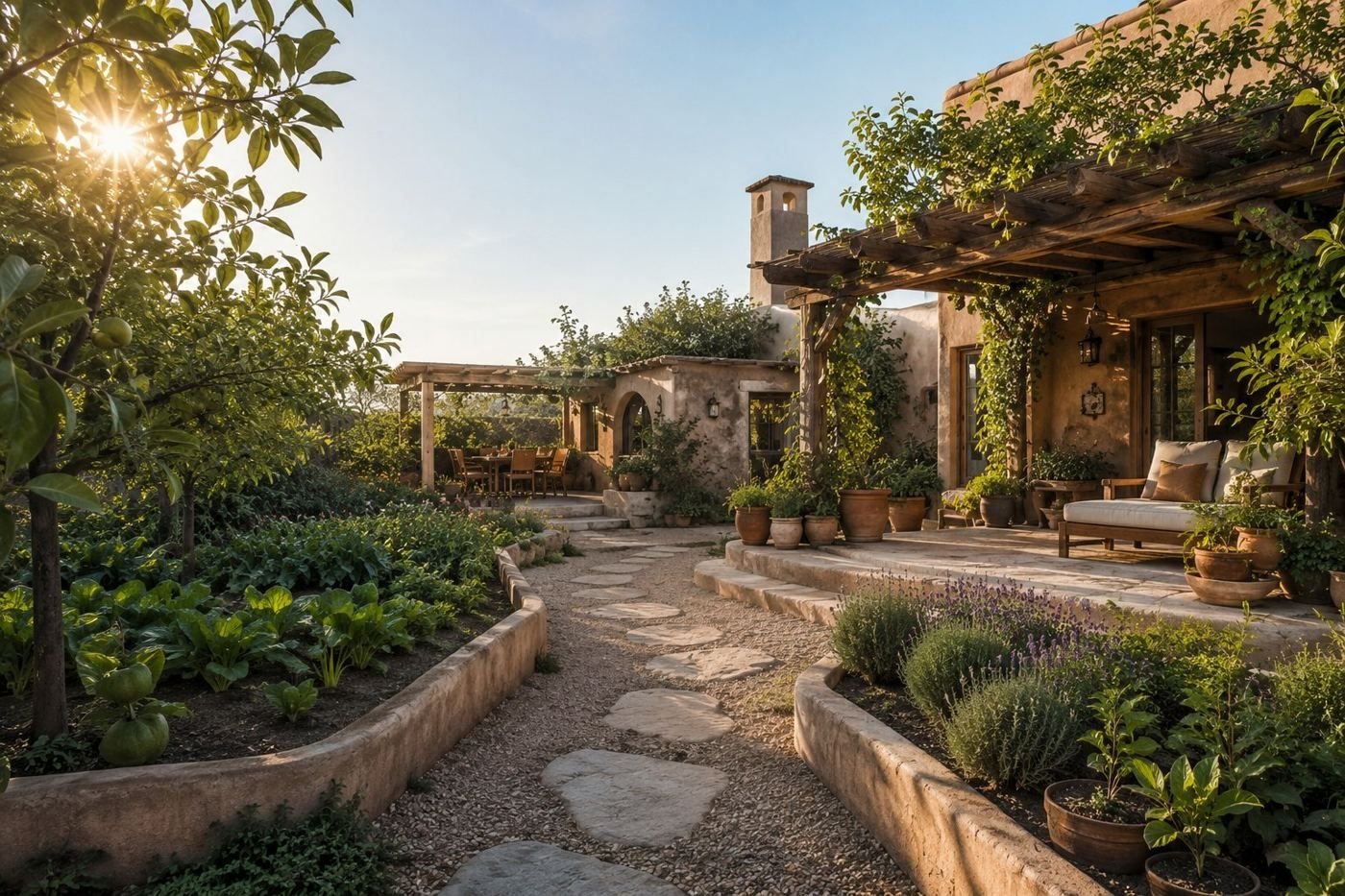 Clay House — 600 sq yd plot with courtyard and kitchen garden
